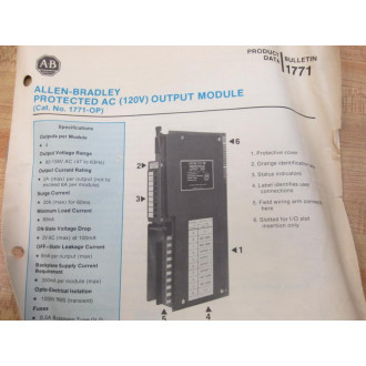 Allen Bradley 1771-OP AC Output Module 1771-0P