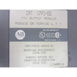 Allen Bradley 1771-OG TTL Output Module 1771-0G Part No.636028-01 - Used