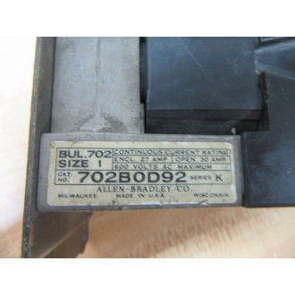 Allen Bradley 702-BOD92 Contactor 702-B0D92 - Used