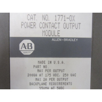Allen Bradley 1771-OX Module 1771-0X - Used