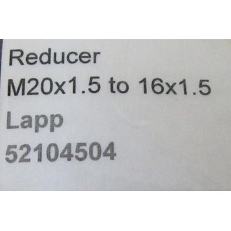Lapp Kabel 52104504 Reducer (Pack of 10) - New No Box