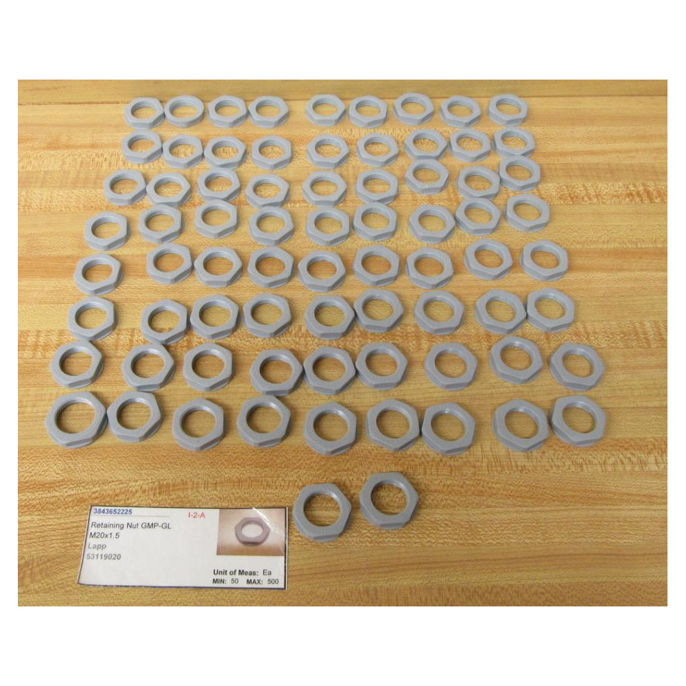 Lapp 53119020 M20 X 1.5 Skintop Locknut (Pack of 72) - New No Box