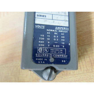 Square D 9007-AO-12 Limit Switch 9007-A0-12 Cover Only - Used