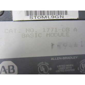 Allen Bradley 1771-DB Basic Module 1771DB Ser.A  Rev.AF - Used