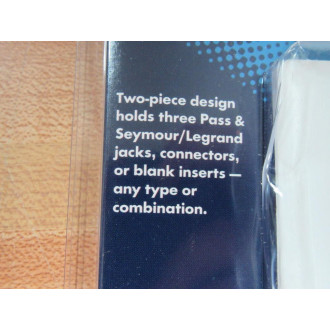 Pass & Seymour PS26KIT-WV Legrand 3-Outlet Decorator Plate PS26KITWV (Pack of 8)