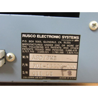 Rusco Electronic Systems 701-13304-000 ASDSWB Drive 70113304000 - Used