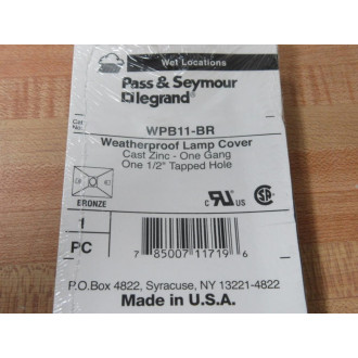 Pass & Seymour WPB11-BR Legrand Weatherproof Lamp Cover WPB11BR (Pack of 2)