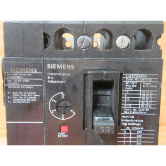 Siemens ED63A050 Circuit Breaker ED63A050L wA01ED65 - Used