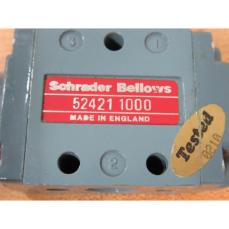 Schrader Bellows 52421 1000 3-Way Roller Spool Valve 524211000 - New No Box