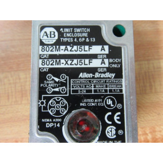 Allen Bradley 802M-AZJ5LF Limit Switch 802MAZJ5LF - New No Box