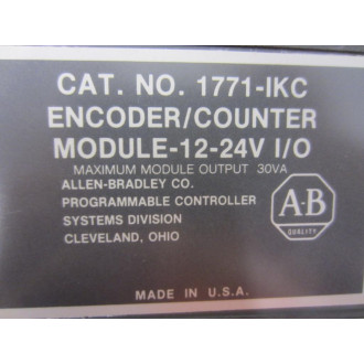 Allen Bradley 1771-IKC Module 1771-1KC Firmware Rev.L Series A - Used