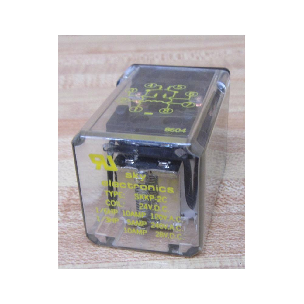 Sky Electronics SKKP-2C Relay SKKP2C 24 VDC Coil 13 HP 5A 240VAC - New No Box Sky Electronics SKKP-2C Relay SKKP2C 24 VDC Coil 13 HP 5A 240VAC - New No Box