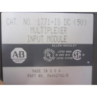 Allen Bradley 1771-IS Input Module 1771-1S FWRev.B  Series A - Used