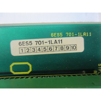 Siemens 6ES5 701 1LA11 SIMATIC S5  9-Slot Extension Subrack ER1 - Used