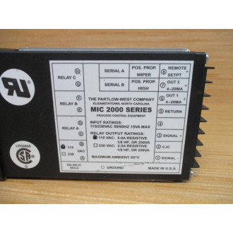 Partlow 2111001 Process Controller MIC2000 - Used