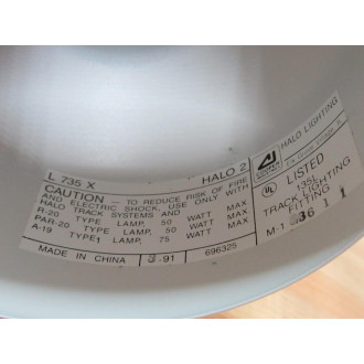 Halo Power-Trac L-735-PX Track Light Head L735PX