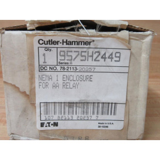Cutler Hammer 9575H2449 Eaton Enclosure