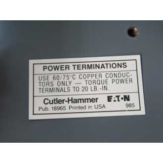 Cutler Hammer 9575H2449 Eaton Enclosure
