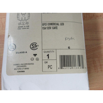 Hubbell GF15L GFCI Commercial LED Receptacle