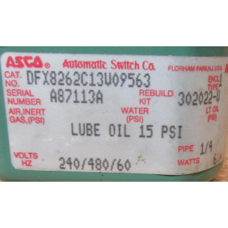 AscoRed Hat DFX8262C13V09563 Valve - New No Box