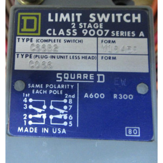 Square D 9007-C66B2 Limit Switch 9007C66B2 - New No Box
