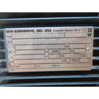 SEW-Eurodrive DFT90S4MM11CBW1-KS InverterVector Motor - New No Box