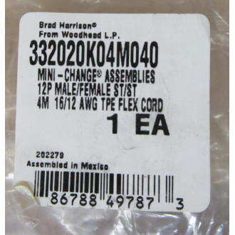 Daniel Woodhead  Brad Harrison 332020K04M040 Cord Set