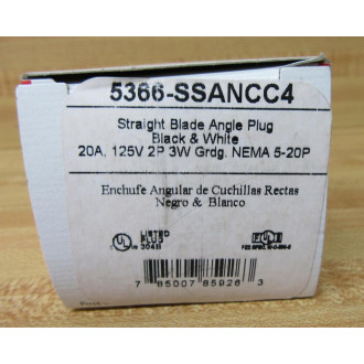 Pass & Seymour Legrand 5366-SSANCC4 Angle Plug 5366SSANCC4