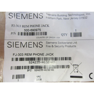 Siemens 500-690975 FJ-303 Remote Phone Jack 500690975