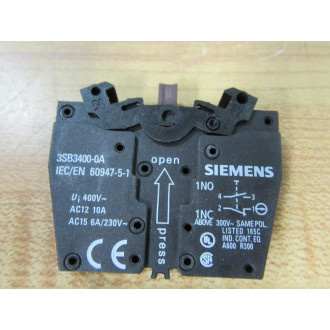 Siemens 3SB3 201-4AD11 Switch 2 Position 3SB32014AD11 w3SB3400-0A & Base