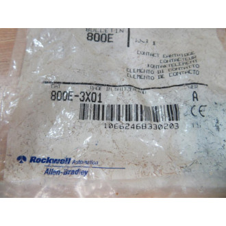 Allen Bradley 800E-3X01 Contact Block D5-3X01 Black