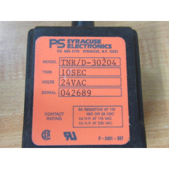 PS Syracuse Electronics TNRD-30204 Time Delay Relay TNRD30204