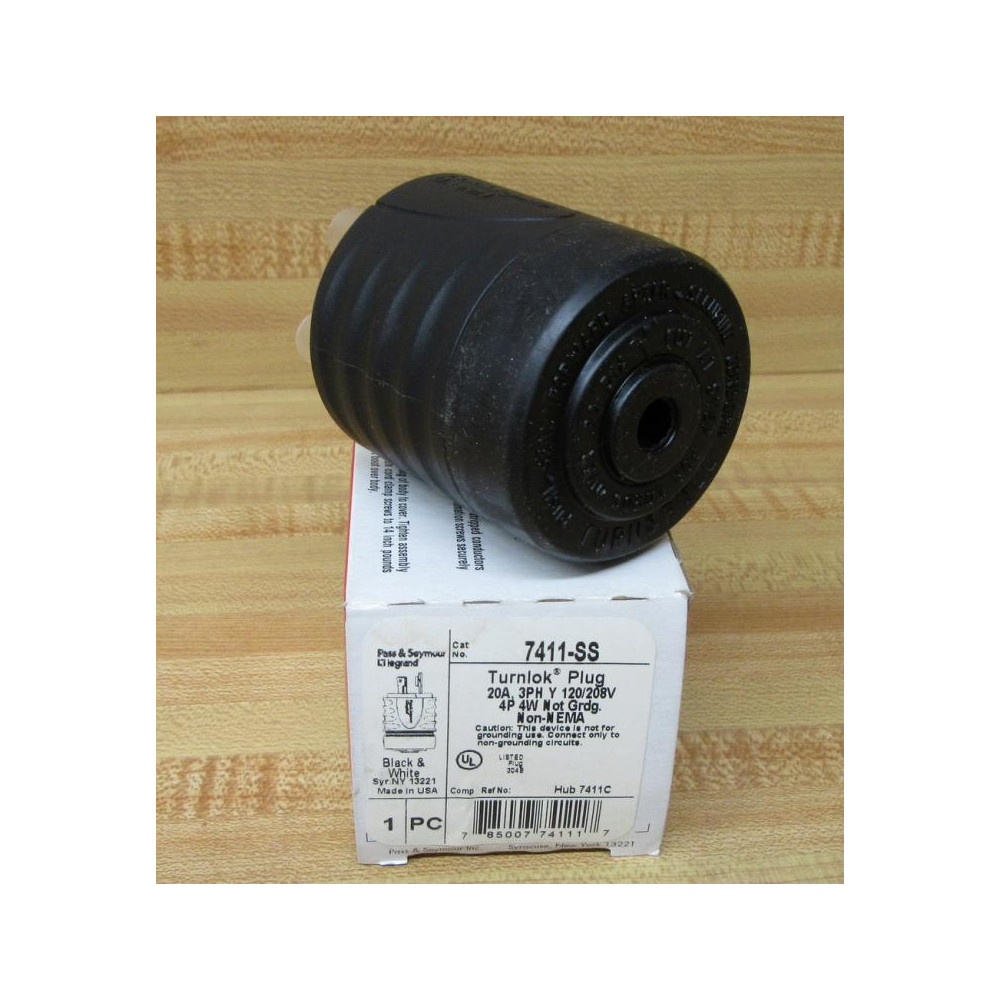 Pass & Seymour Legrand 7411-SS Turnlock Plug 7411SS