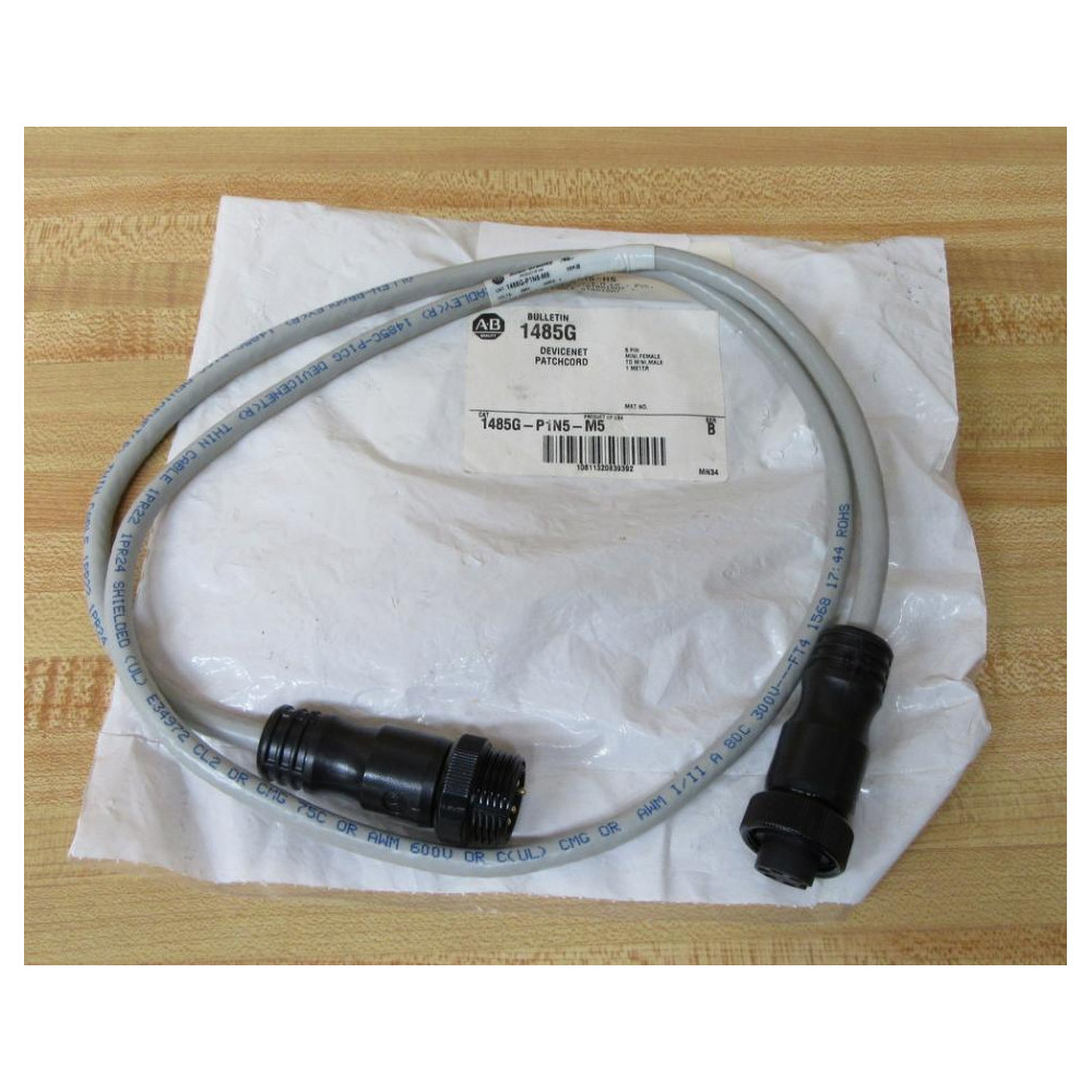 Allen Bradley 1485G-P1N5-M5 Patchcord 1485GP1N5M5 Allen Bradley 1485G-P1N5-M5 Patchcord 1485GP1N5M5