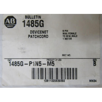Allen Bradley 1485G-P1N5-M5 Patchcord 1485GP1N5M5