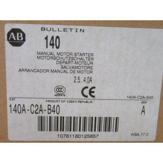 Allen Bradley 140A-C2A-B40 Manual Motor Starter 140AC2AB40