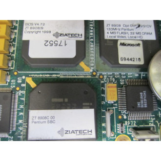 Ziatech ZT-8908 PC Board ZT8908 Cracked Connection Housing - Used