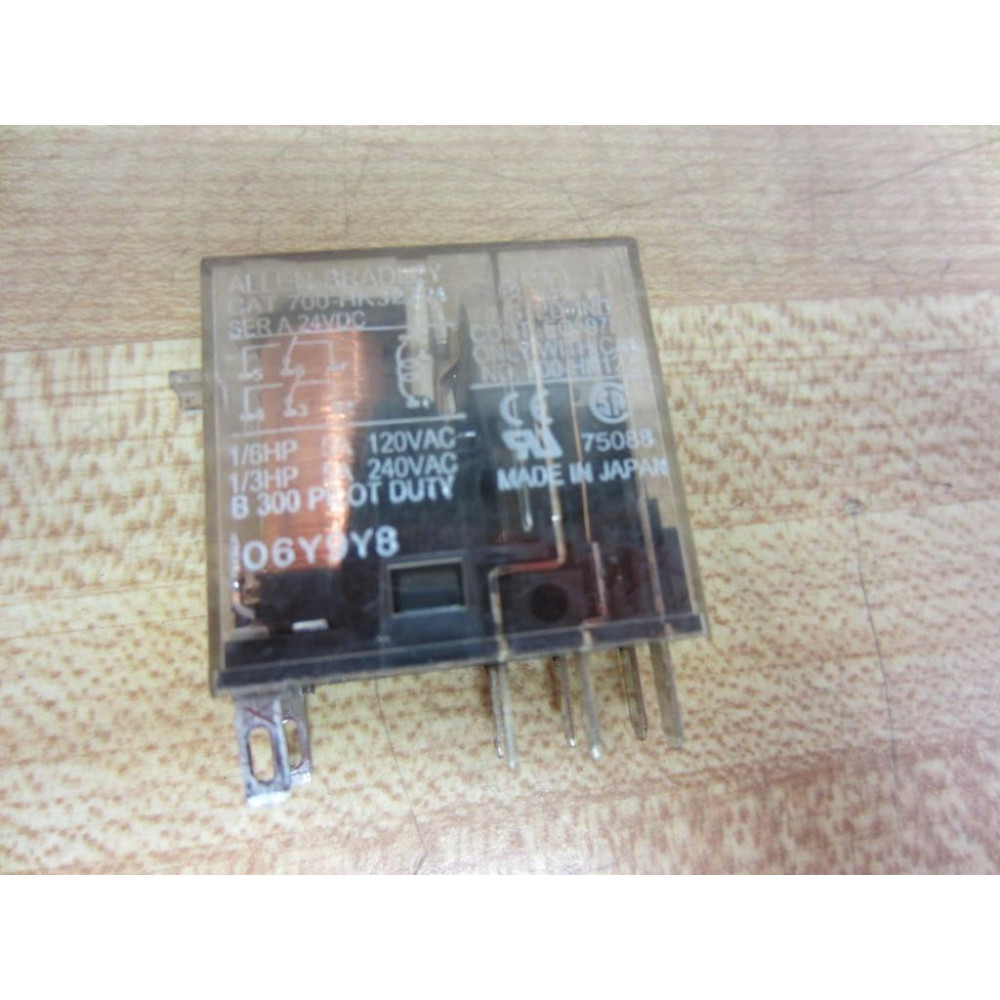 Allen Bradley 700-HK32Z24-24V DC Relay 700-HK32Z24-24VDC Series A (Pack of 3) - Used