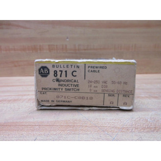 Allen Bradley 871C-C8B18 Proximity Switch  871CC8B18 Series A REV. A