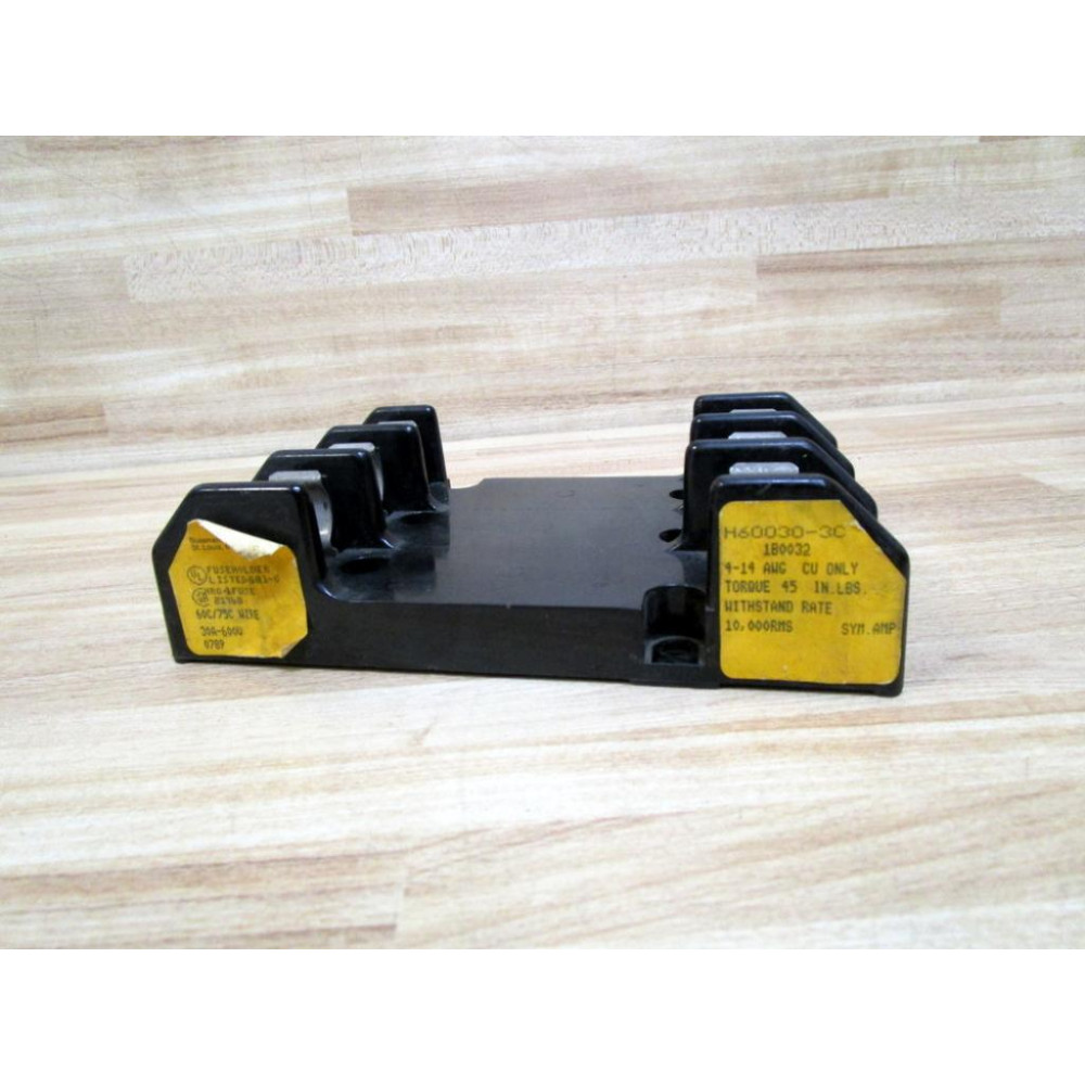 Bussmann H60030-3C Fuse Block (Pack of 3) - Used Bussmann H60030-3C Fuse Block (Pack of 3) - Used