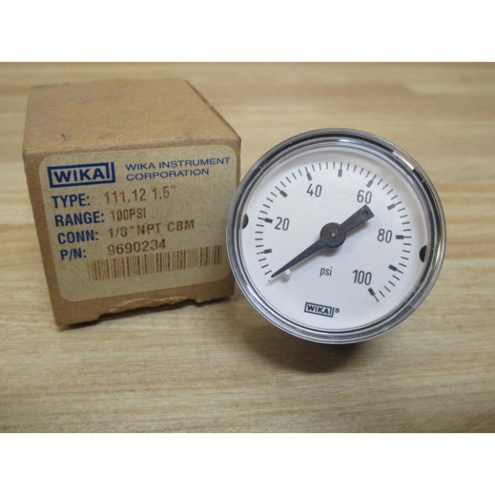 Wika 9690234 Gauge 0-100 PSI Wika 9690234 Gauge 0-100 PSI