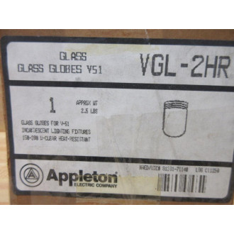 Appleton VGL-2HR Emerson Glass Globe VGL2HR