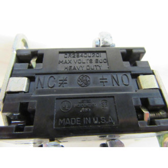 General Electric CR2940U201 Contact Block Double Brackets - New No Box