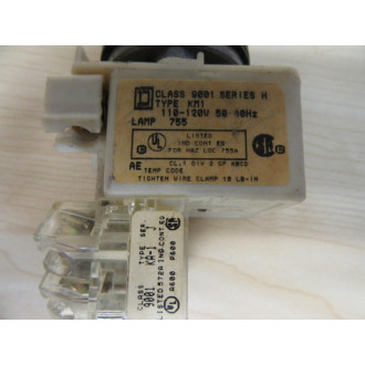 Square D 9001KT1G31 Push Button 9001-KT1G31 Domed Cap - Used