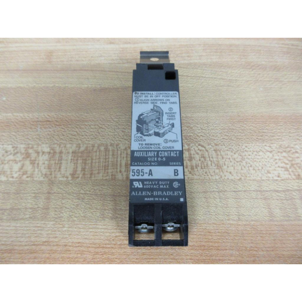 Allen Bradley 595-A Auxiliary Contact Series B - Used