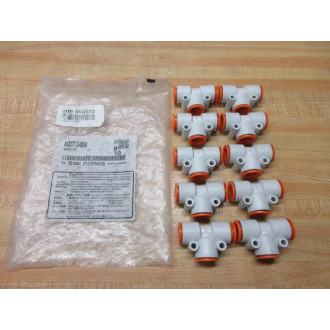 SMC KQ2T13-00A Union Tee Fitting KQ2T1300A (Pack of 10)