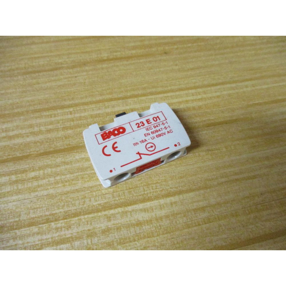 Baco 23-E01 Contact Block 23E01 WhiteRed - New No Box
