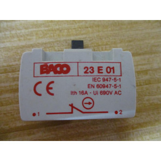 Baco 23-E01 Contact Block 23E01 WhiteRed - New No Box