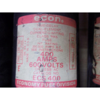 Econ ECS 400 Fuses ECS400 Tested (Pack of 5) - Used Econ ECS 400 Fuses ECS400 Tested (Pack of 5) - Used