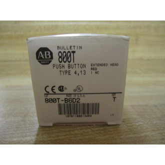 Allen Bradley 800T-B6D2 Push Button 800TB6D2 W800T-XD2